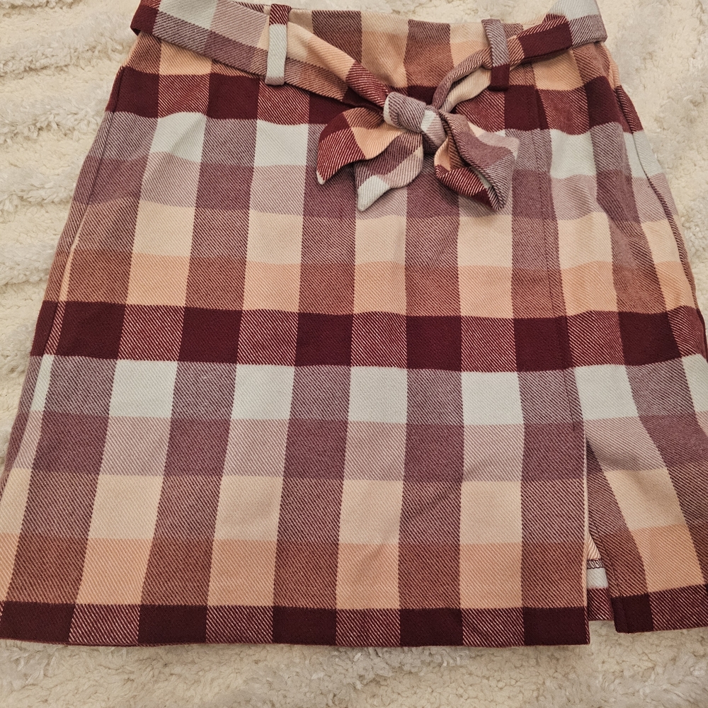 NWT LOFT Multicolor Plaid Mini Skirt Size 2P